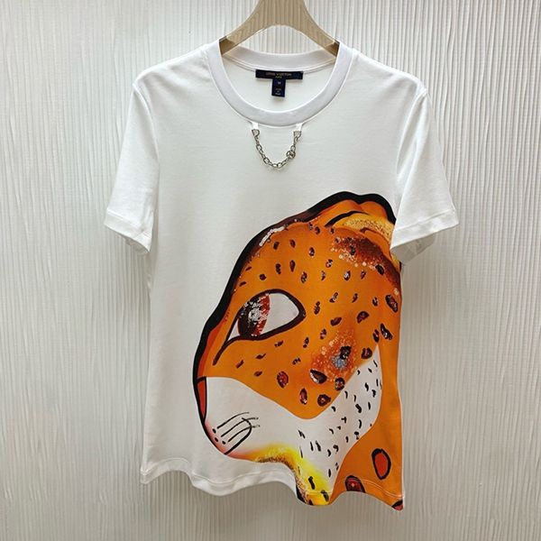 ☆超人気☆《特大ヒョウ柄がスタイルのアイコン☆》ルイヴィトン LV Tシャツ コピーヒョウ柄 1AFTSS